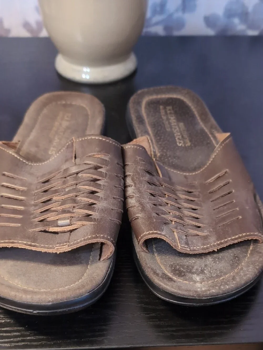 Brown Men's Slide Sandals -